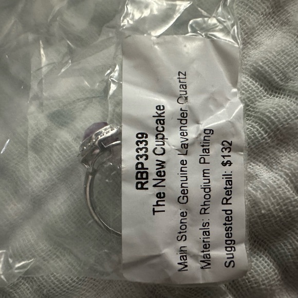 Genuine Lavender Quartz new size 7 new cupcake ring style!!! - Picture 2 of 6